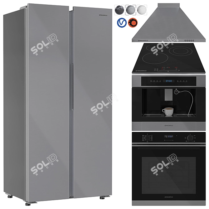 Maunfeld Kitchen Appliance Set 02 3D model image 2