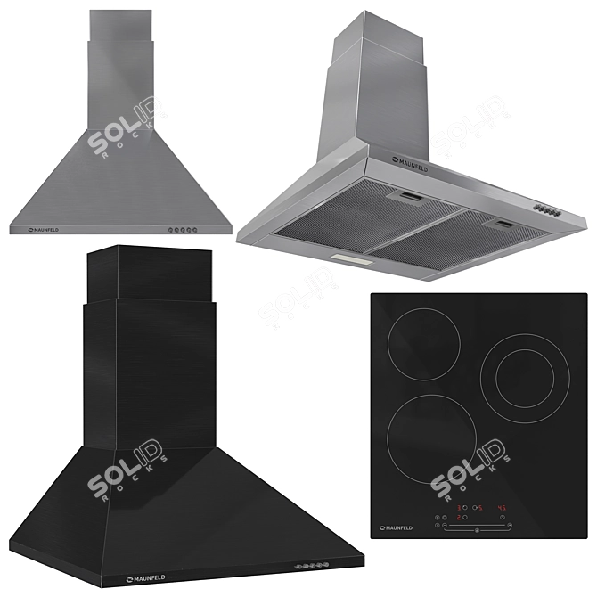 Maunfeld Kitchen Appliance Set 02 3D model image 6