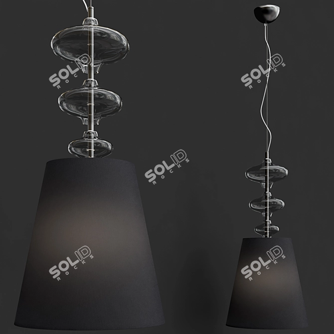 Eva Crystal Pendant Lamp Beauty 3D model image 2