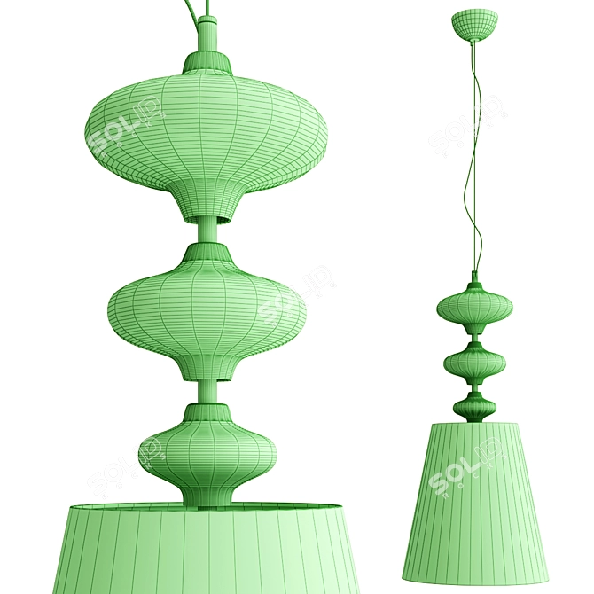 Eva Crystal Pendant Lamp Beauty 3D model image 3