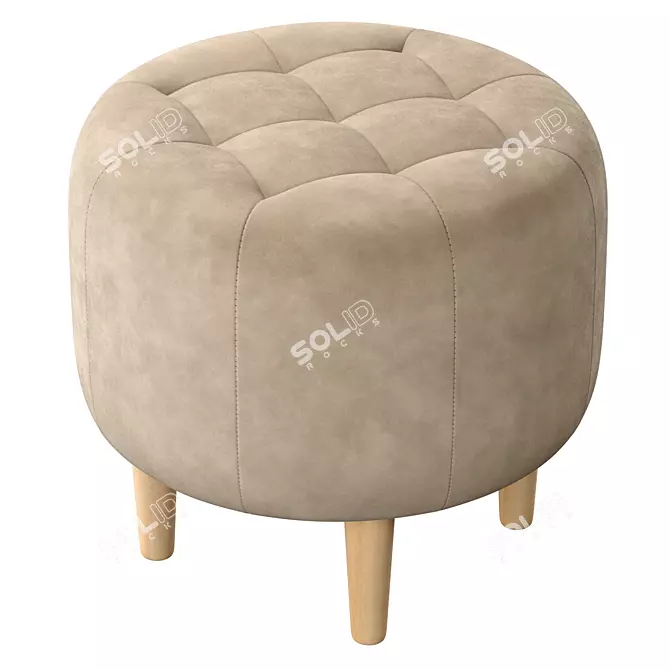 Velvet Pouf Oron by Divan.ru 3D model image 11