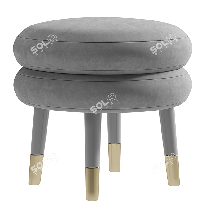 Modern Marshmallow Stool: Functional Chic 3D model image 1