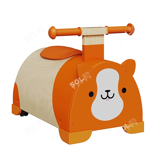 Janod Hamster Ride-On Toy 3D model image 1