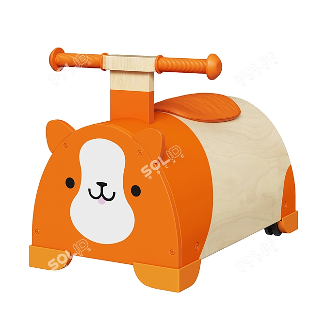 Janod Hamster Ride-On Toy 3D model image 2