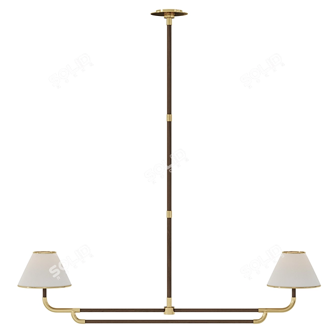 Rigby Large Linear Chandelier Visual Comfort 3D model image 4