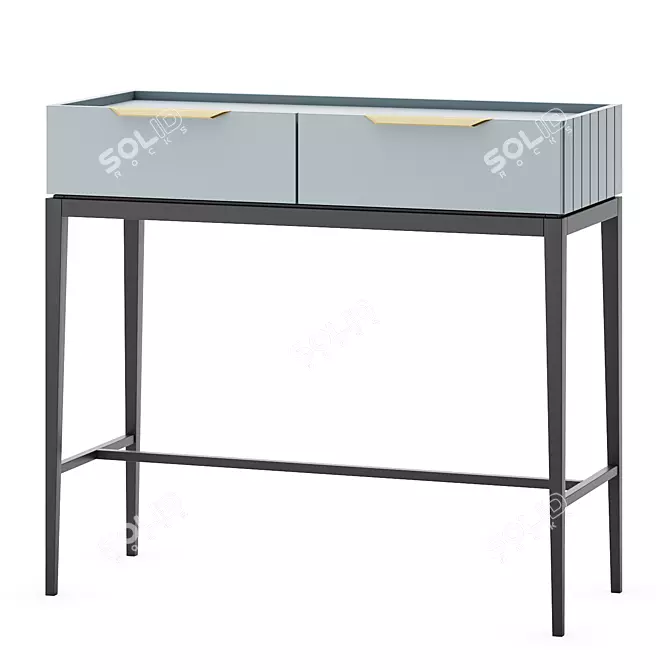 2-Drawer Metropolitan Console Stand 3D model image 1