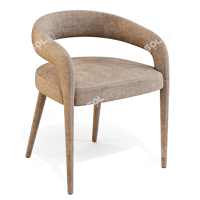 Brett Beldock Sculptural Dining Chair 3D model image 1