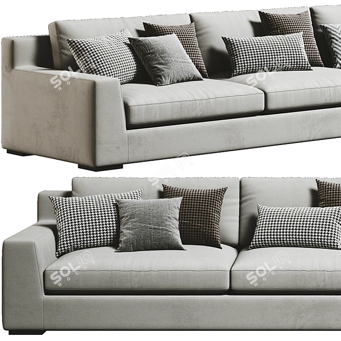 Gran Milano Sectional Chaise 02 3D model image 2