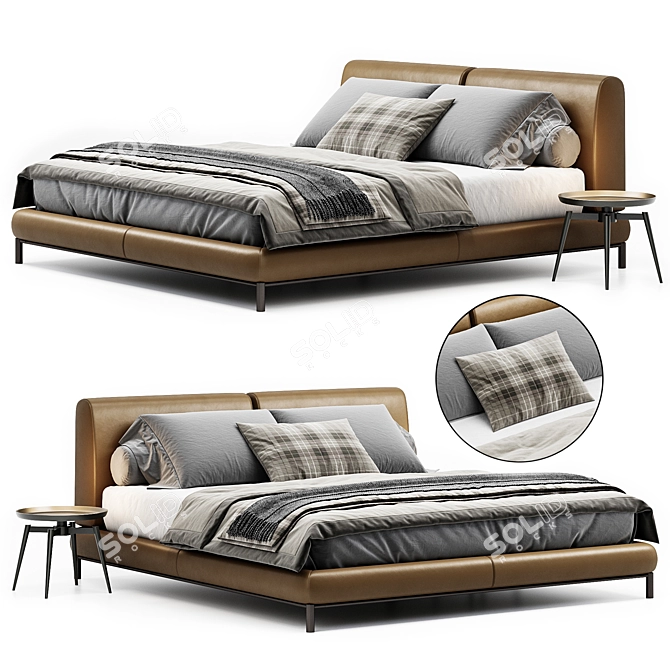 Modern Margot Bed by Domkapa 3D model image 1