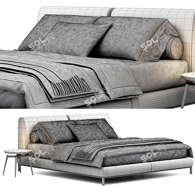 Modern Margot Bed by Domkapa 3D model image 5