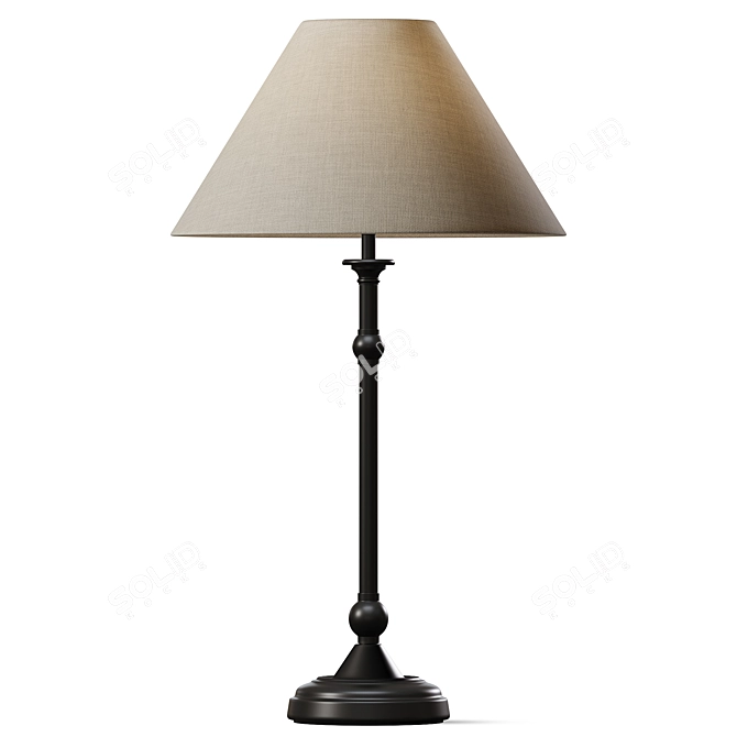 Elegant Laura Ashley Table Lamp 3D model image 1