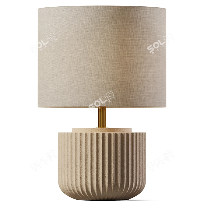 Handcrafted Cole Table Lamp 3D model image 1