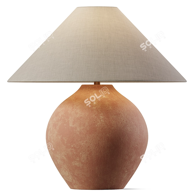 Artisan Terracotta Lynton Lamp 3D model image 1