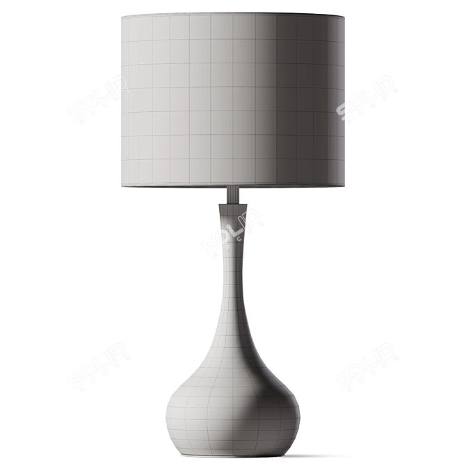 Elegant Glass Table Lamp 3D model image 3