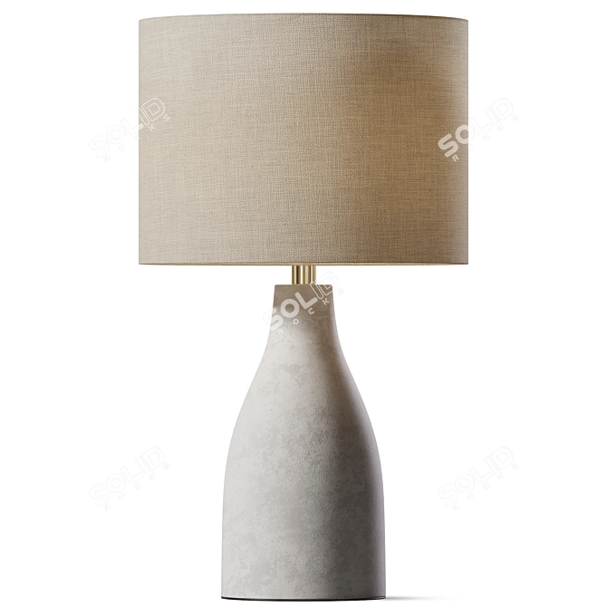 Urban Industrial Concrete Table Lamp 3D model image 1