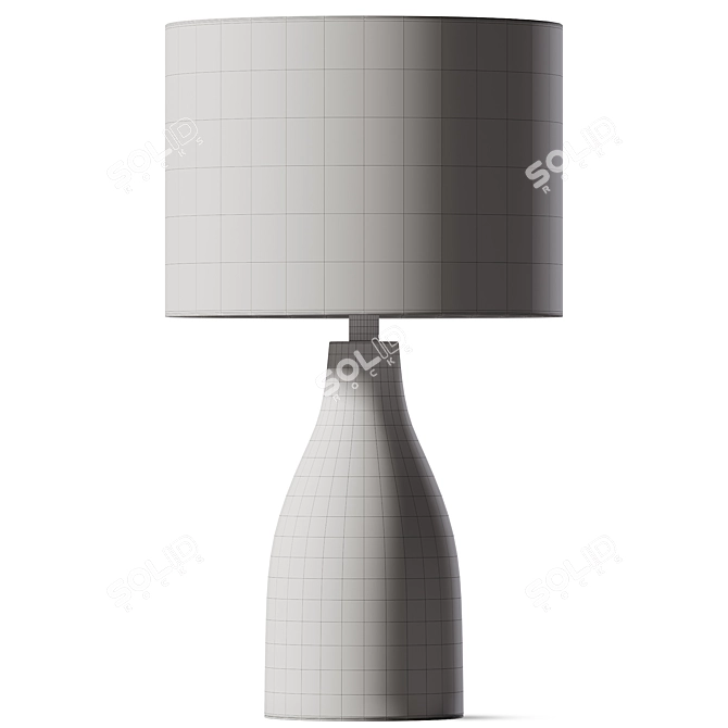 Urban Industrial Concrete Table Lamp 3D model image 2