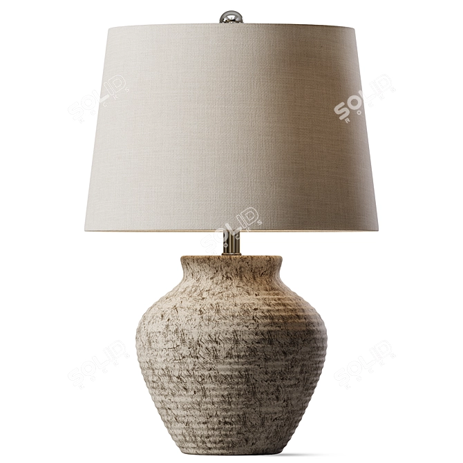 Cozy Gray Ceramic Table Lamp 3D model image 1