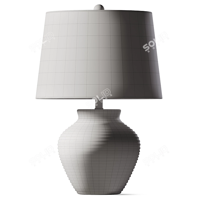 Cozy Gray Ceramic Table Lamp 3D model image 2