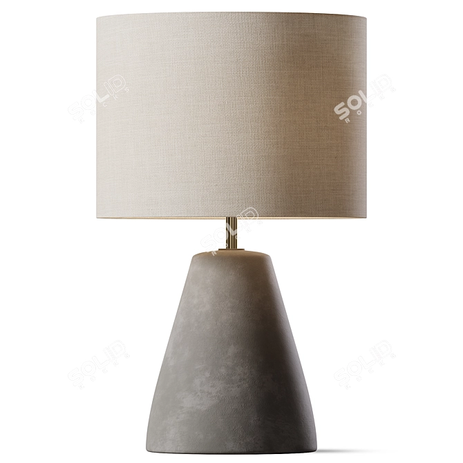 Amaresh Concrete Table Lamp 3D model image 1