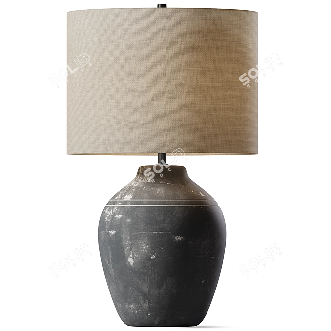 Elegant Ceramic Table Lamp 3D model image 1