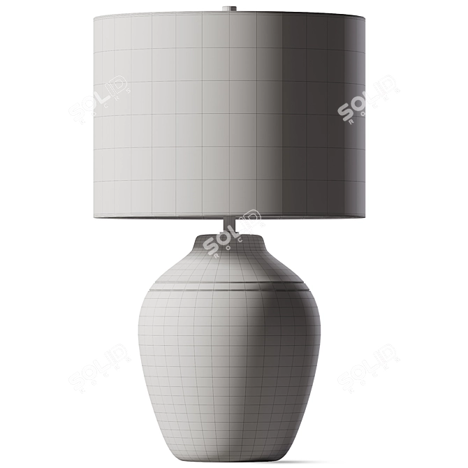 Elegant Ceramic Table Lamp 3D model image 2