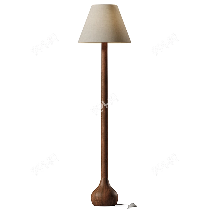 Elegant Modern Osaka Floor Lamp 3D model image 3