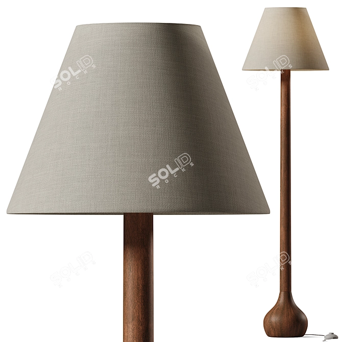 Elegant Modern Osaka Floor Lamp 3D model image 1