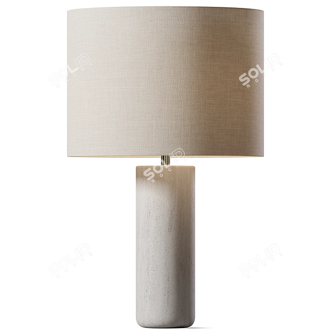 Elegant Copper Table Lamp 3D model image 1