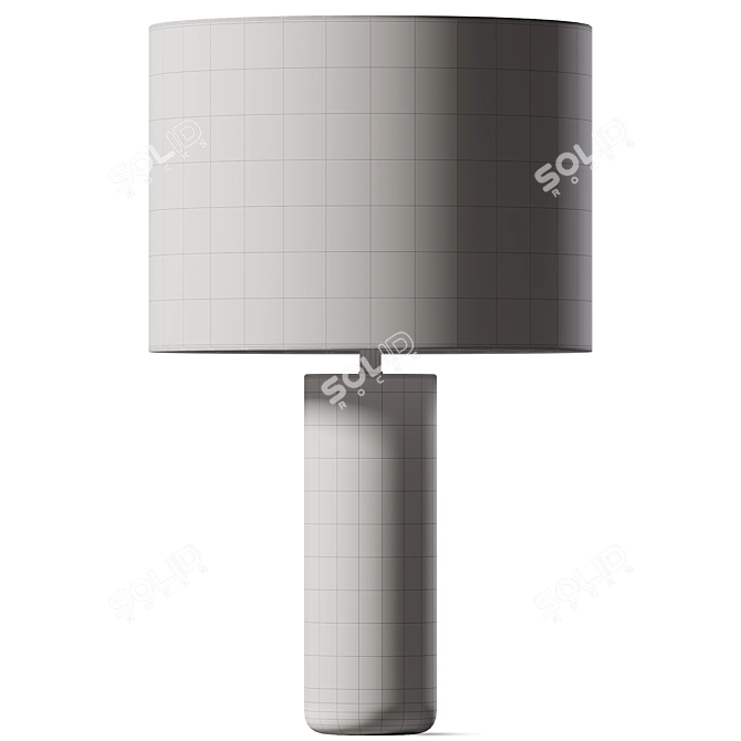 Elegant Copper Table Lamp 3D model image 2