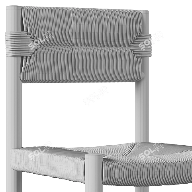 Charlotte Counter Stool Rattan Optimize 3D model image 4