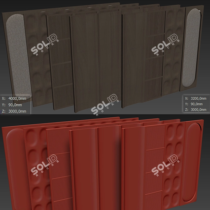 Decorative Wall Panels 1 3D model image 7