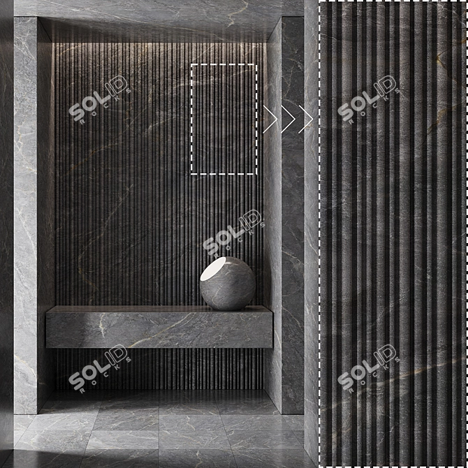 Luxury Marble Stone Tiles Kit 3D model image 2