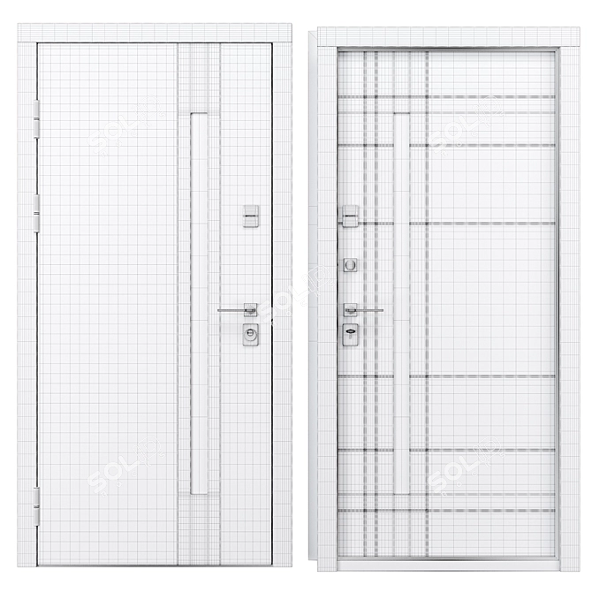 Metal Entry Door MG 815/146 3D model image 4