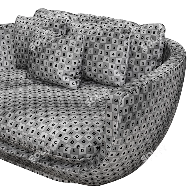 Modern Montreal 2-Seat Sofa 3D model image 7