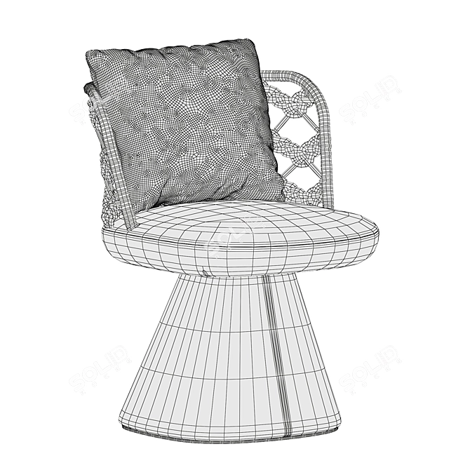 Flair O' Couture Chair: Chic Elegance 3D model image 6