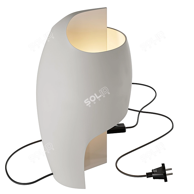 Gypsum Aluminum Table Lamp Live 3D model image 3