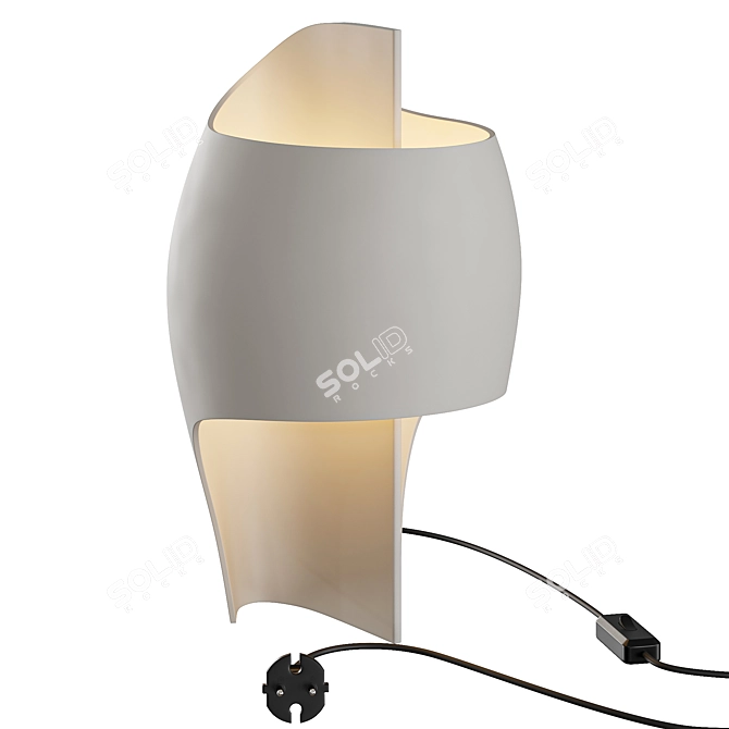 Gypsum Aluminum Table Lamp Live 3D model image 4