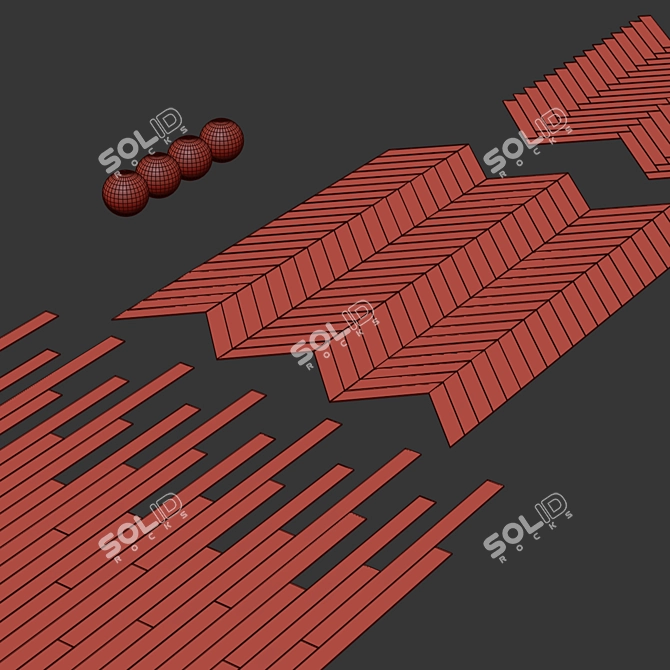 Exquisite Bauwerk Parquet Board 3D model image 6