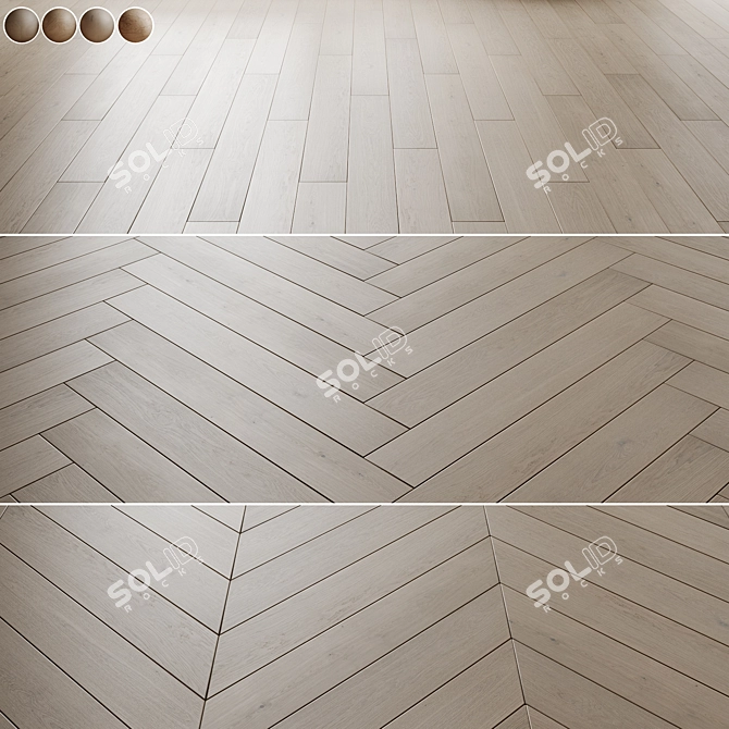 Exquisite Bauwerk Parquet Board 3D model image 8