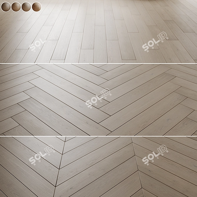 Exquisite Bauwerk Parquet Board 3D model image 9