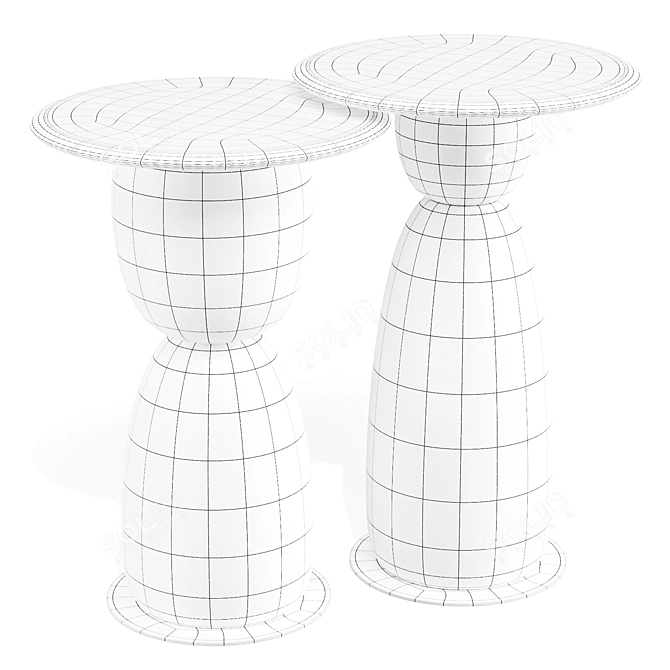 La Manufacture Gem: Playful Multi-Level Tables 3D model image 7