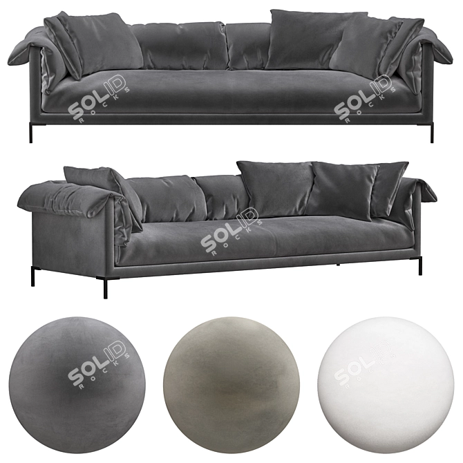 Modern Sofa by Stefano Spessotto 3D model image 7