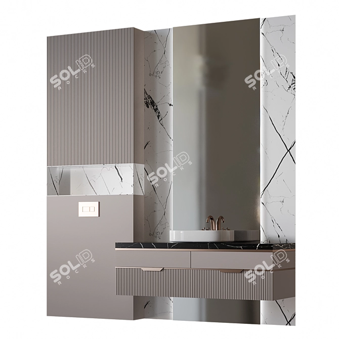 Luxury Bath Set 24 Pieces 3D model image 3