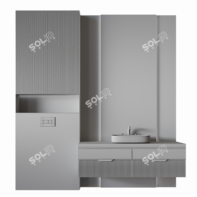 Luxury Bath Set 24 Pieces 3D model image 5