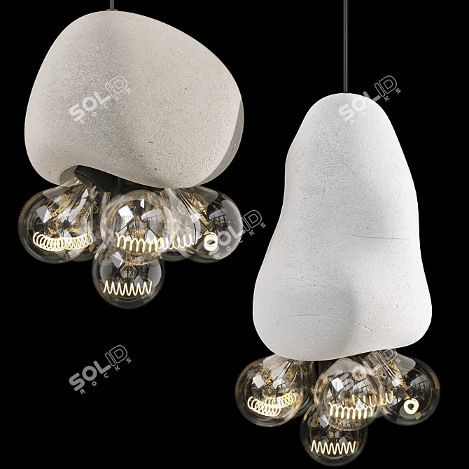 MAKHNO MEDUSA Pendant Lamp, Quad Mesh 3D model image 5