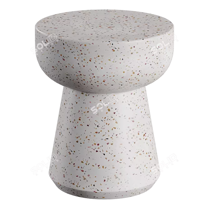 Terrazzo Side Tables Set, Mesquida & Pada 3D model image 2