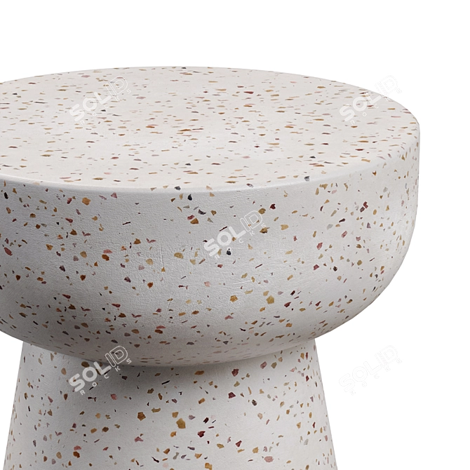 Terrazzo Side Tables Set, Mesquida & Pada 3D model image 5