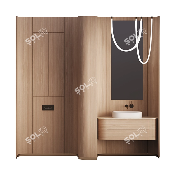 Wave Organic Bathroom Furnishings 3D model image 1