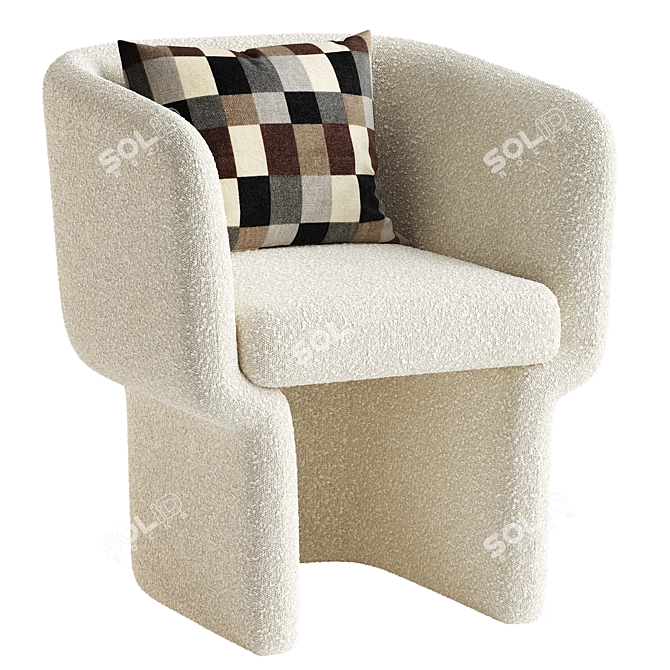 Fiona Modern Lounge Chair 3D model image 1