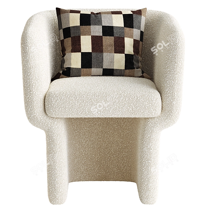 Fiona Modern Lounge Chair 3D model image 2
